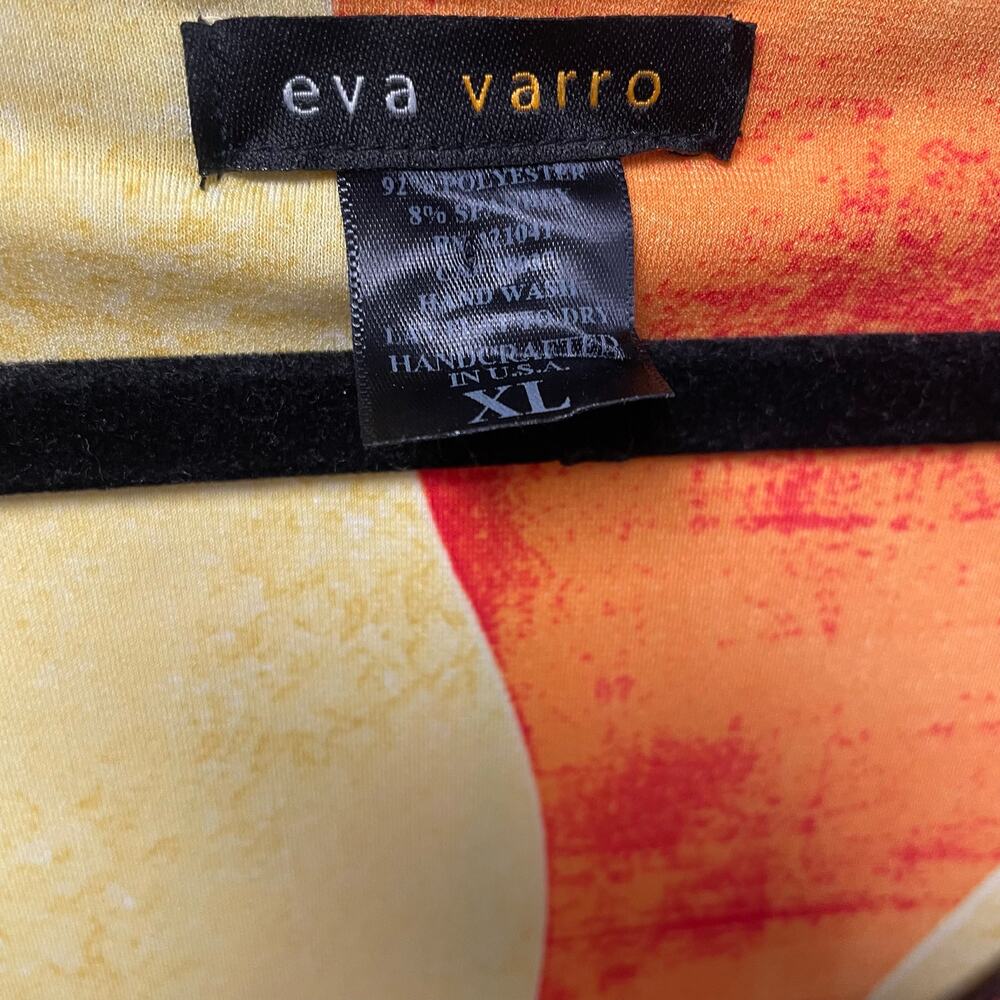 Eva Varro Abstract Mixed Print Asymmetric Spandex… - image 4